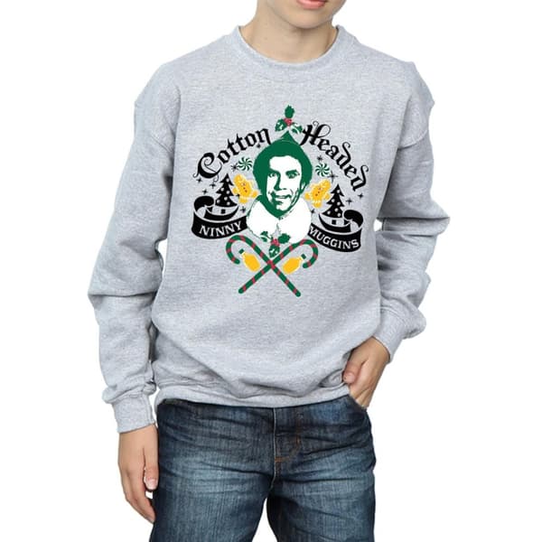 Elf Boys Headed Ninny Muggins Sweatshirt