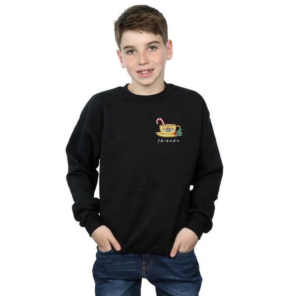 Friends Sweatshirt med brösttryck - julmugg för pojkar