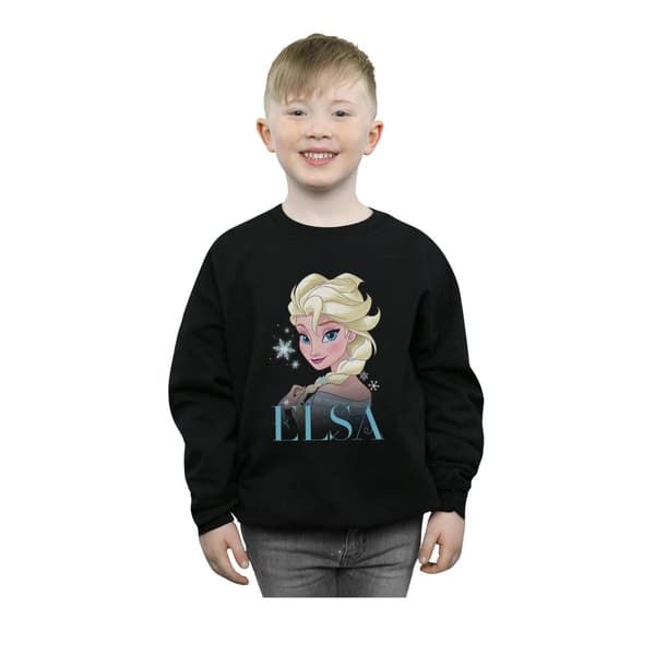 Disney Boys Frozen Elsa Snowflake Portrait Sweatshirt