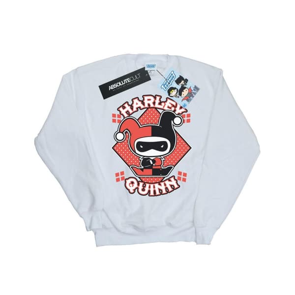 DC Comics Boys Chibi Harley Quinn Badge Sweatshirt