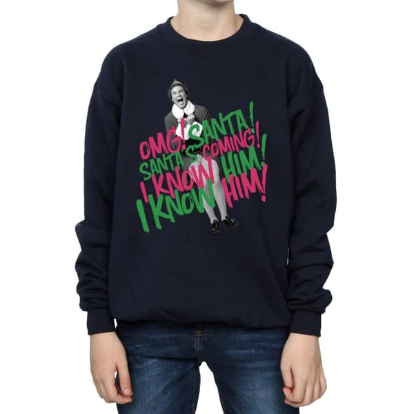 Elf Pojkar Santa´s Coming Sweatshirt