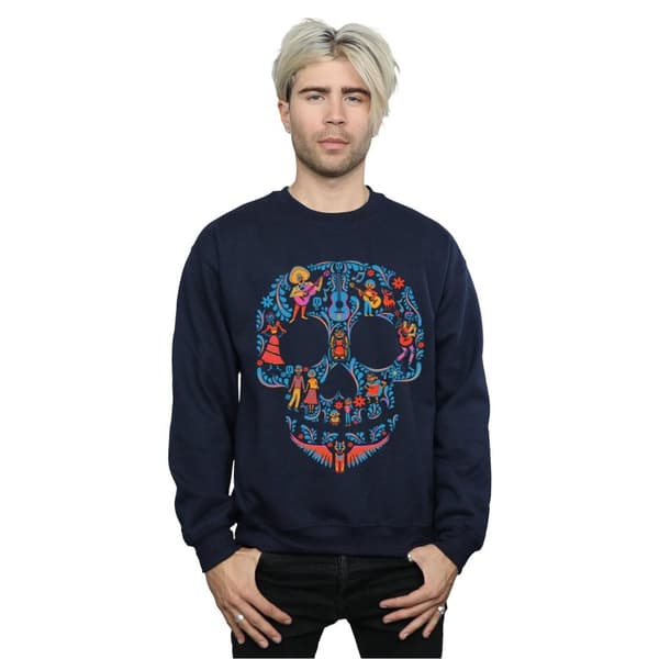 Disney Mens Coco Skull Pattern Sweatshirt
