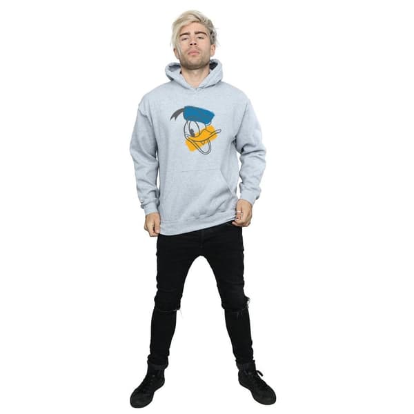 Disney Mens Donald Duck Head Hoodie