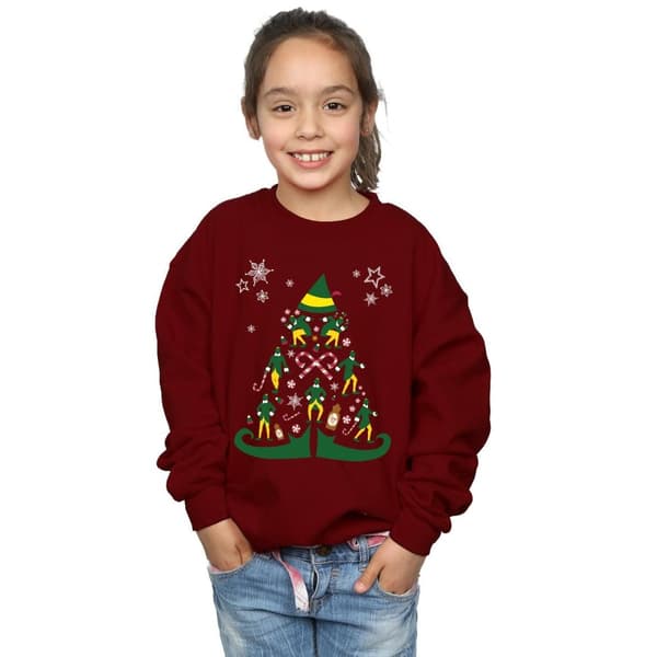 Elf Girls Christmas Tree Sweatshirt