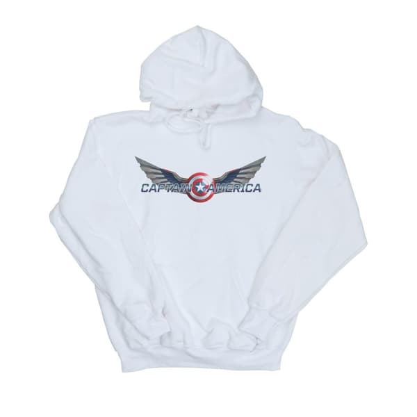 Marvel Mens Falcon And The Winter Soldier Captain America Logo Hoodie