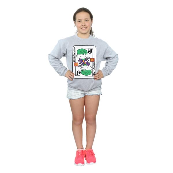 DC Comics Girls Chibi Joker Playing Card Sweatshirt