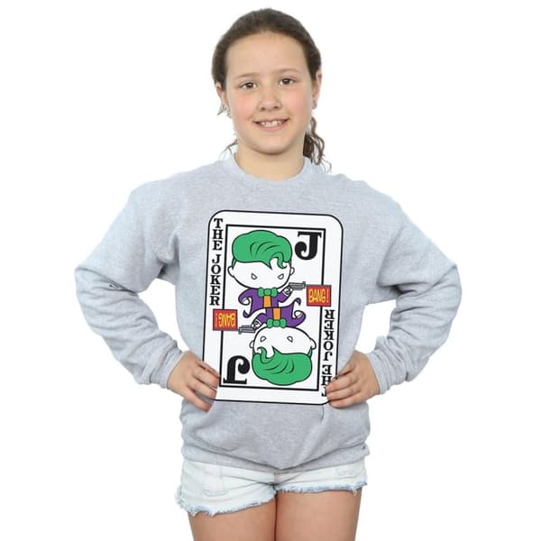 DC Comics Girls Chibi Joker Playing Card Sweatshirt