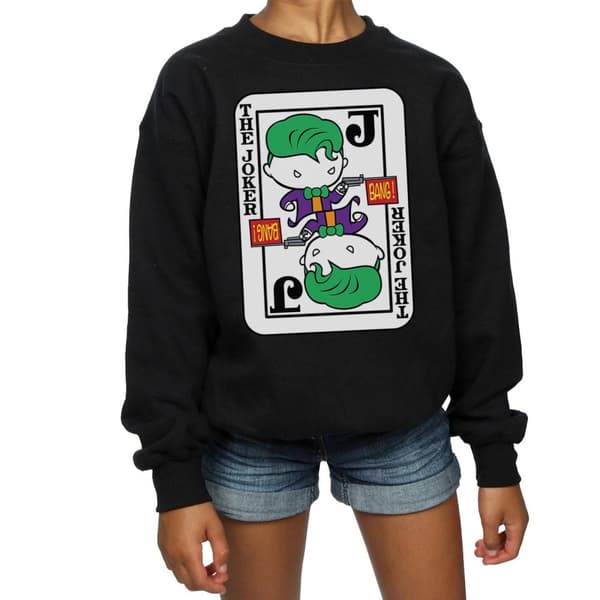 DC Comics Girls Chibi Joker Playing Card Sweatshirt