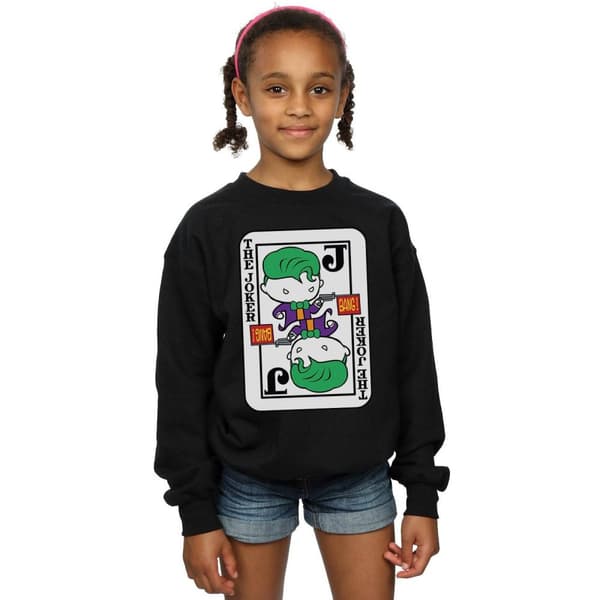 DC Comics Girls Chibi Joker Playing Card Sweatshirt