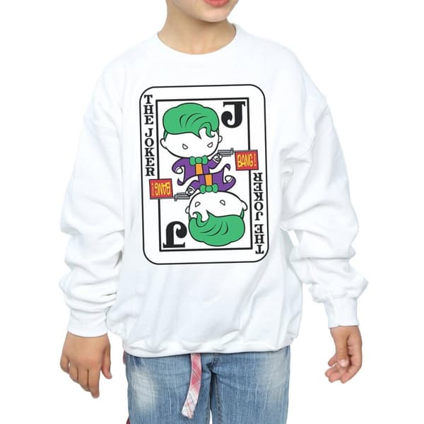 DC Comics Girls Chibi Joker Playing Card Sweatshirt