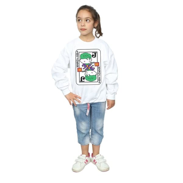DC Comics Girls Chibi Joker Playing Card Sweatshirt