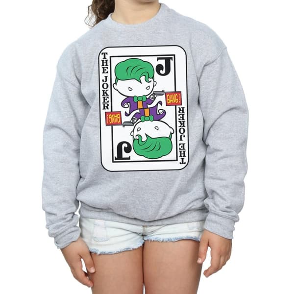 DC Comics Girls Chibi Joker Playing Card Sweatshirt