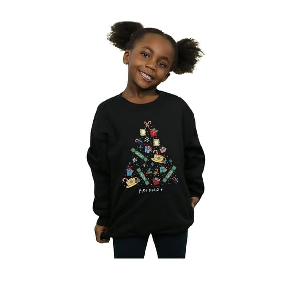 Friends Girls Christmas Tree Sweatshirt