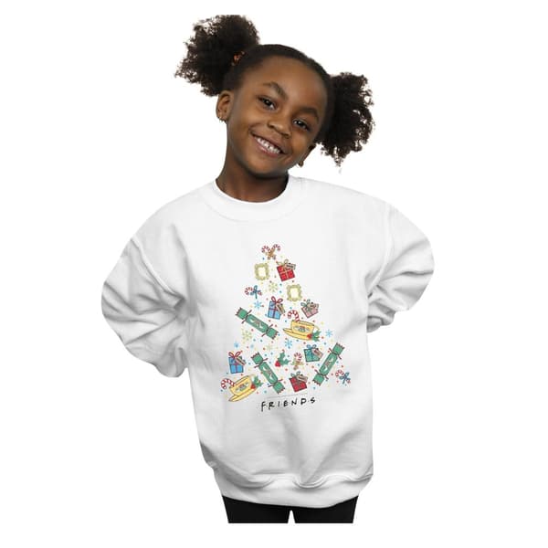 Friends Girls Christmas Tree Sweatshirt