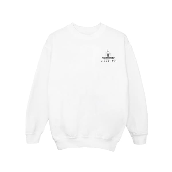 Friends Girls Fountain Breast Print Sweatshirt