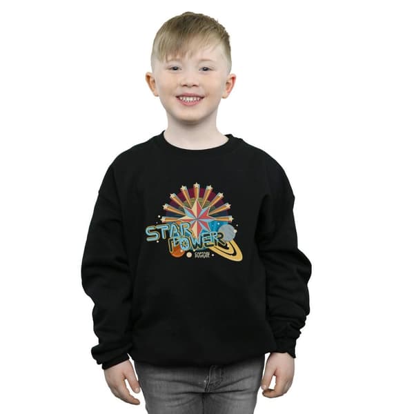 Marvel Boys Captain Marvel Star Power Sweatshirt
