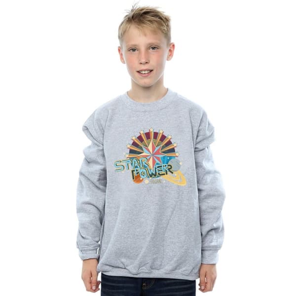 Marvel Boys Captain Marvel Star Power Sweatshirt