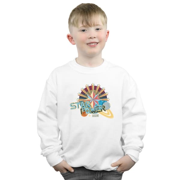 Marvel Boys Captain Marvel Star Power Sweatshirt