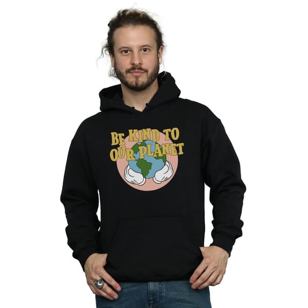 Disney Mens Mickey Mouse Be Kind To Our Planet Hoodie