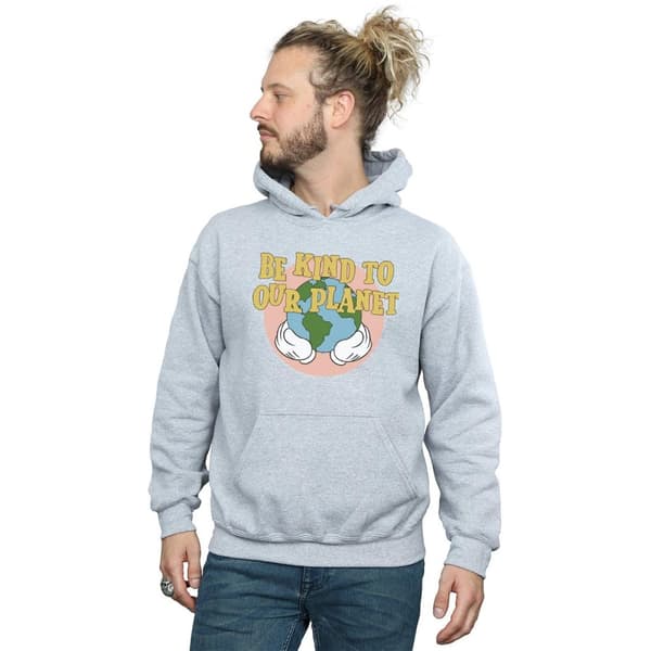 Disney Mens Mickey Mouse Be Kind To Our Planet Hoodie