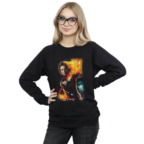 Marvel Womens/Ladies Captain Marvel Galactic Shine Sweatshirt