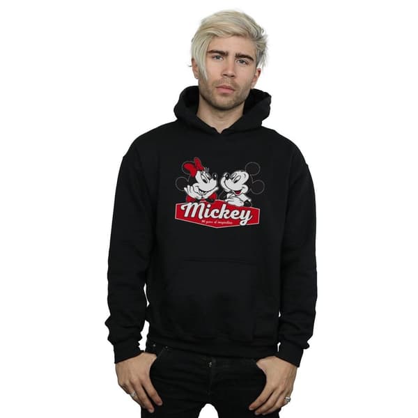 Disney Mens Mickie And Minnie 90 Years Hoodie