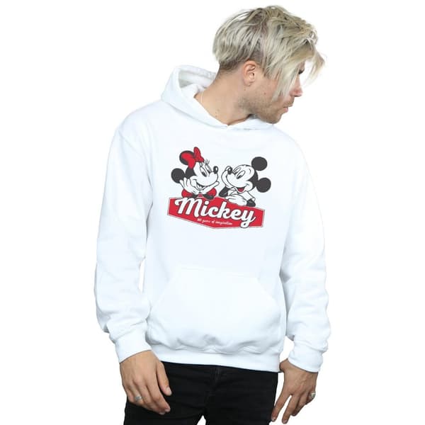 Disney Mens Mickie And Minnie 90 Years Hoodie
