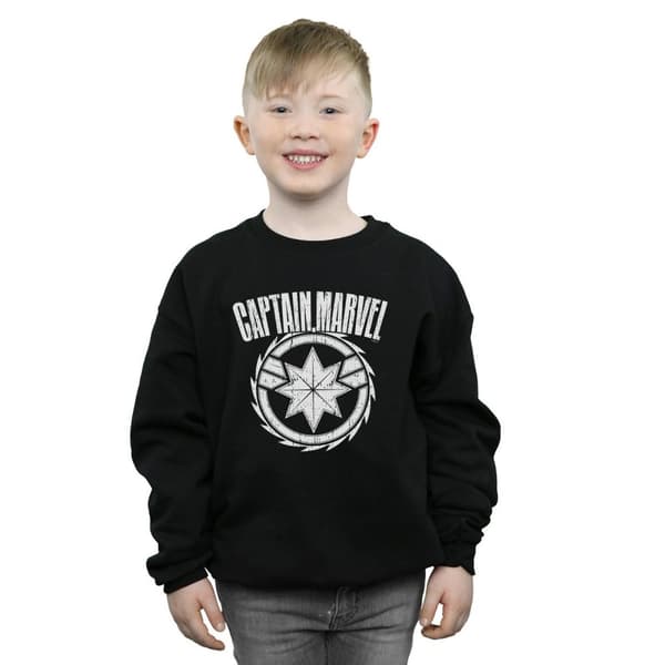 Marvel Boys Captain Marvel Blade Emblem Sweatshirt