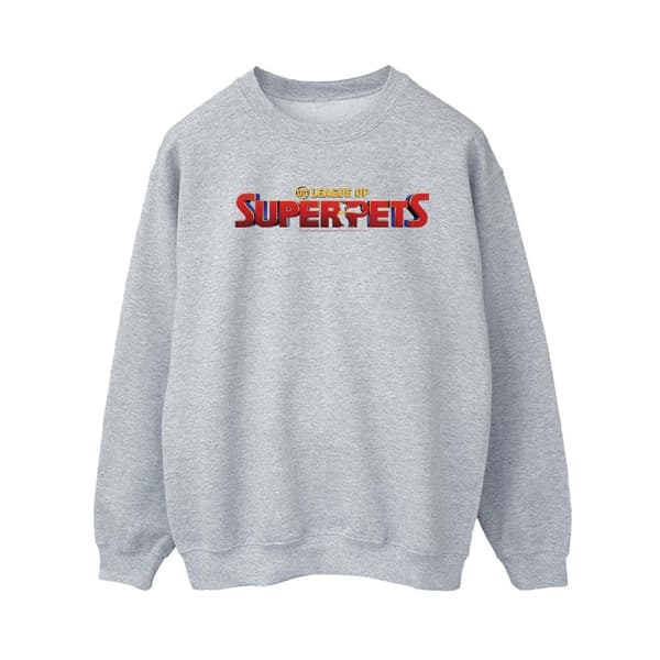 DC Comics Dam/Tjej DC Comics DC League Of Super-Pets Movie Logo Sweatshirt Sports Grey M