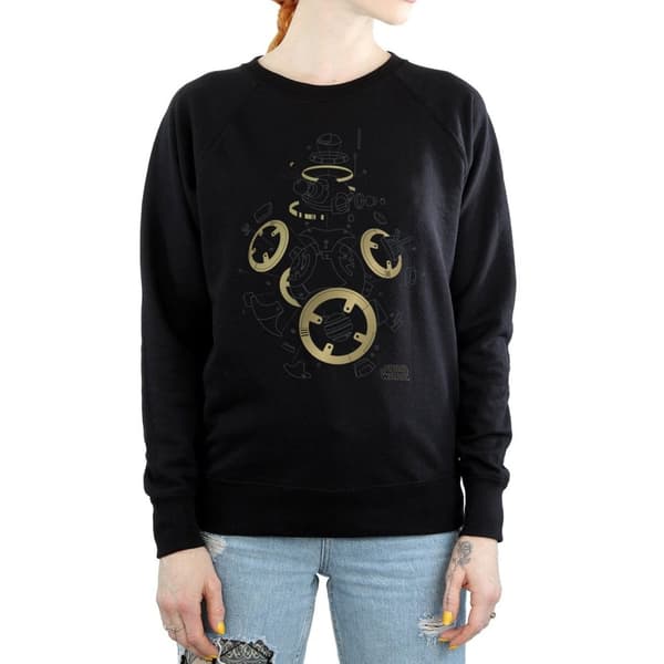 Star Wars Dam/Tjej Den siste jedin BB-8 dekonstruerad sweatshirt