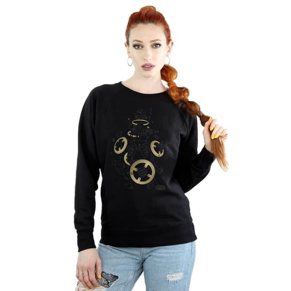 Star Wars Dam/Tjej Den siste jedin BB-8 dekonstruerad sweatshirt