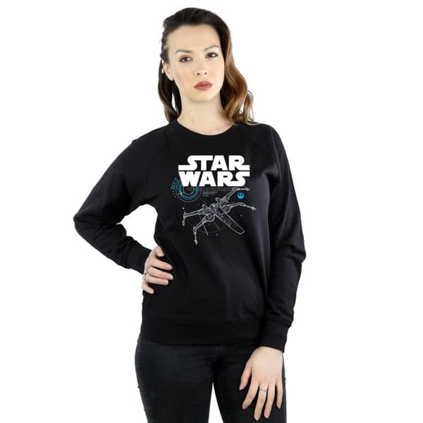 Star Wars Womens/Ladies The Last Jedi X-Wing Sweatshirt