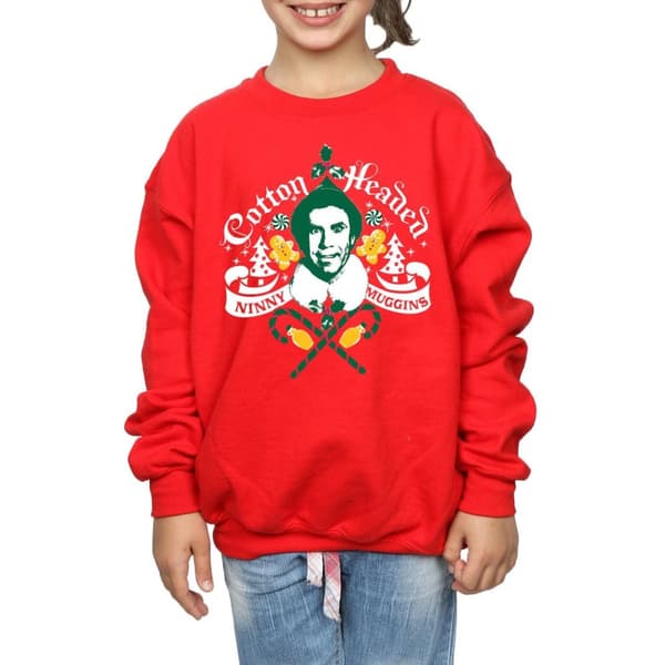 Elf Girls Headed Ninny Muggins Sweatshirt
