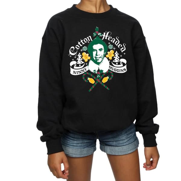 Elf Girls Headed Ninny Muggins Sweatshirt