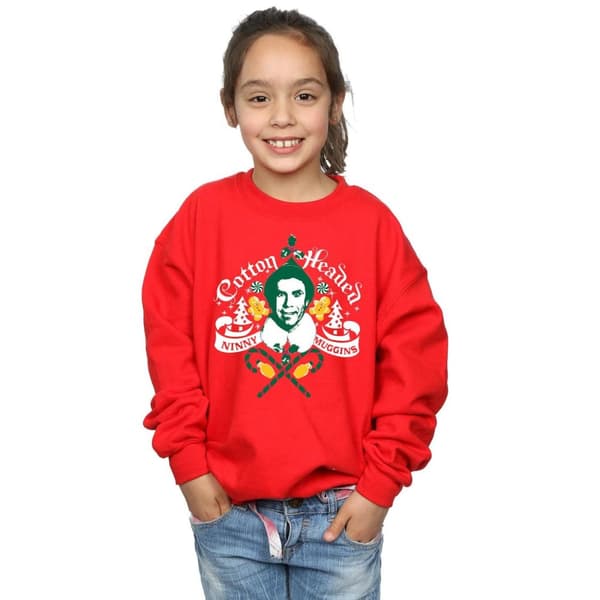 Elf Girls Headed Ninny Muggins Sweatshirt