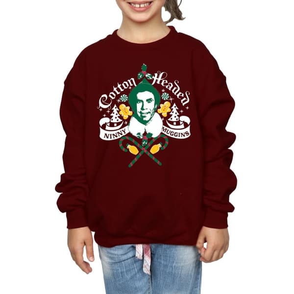 Elf Girls Headed Ninny Muggins Sweatshirt