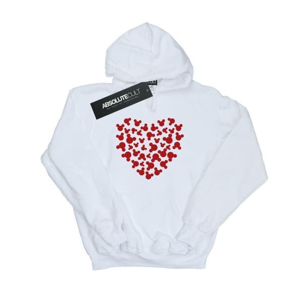 Disney Mens Mickey Mouse Heart Silhouette Hoodie
