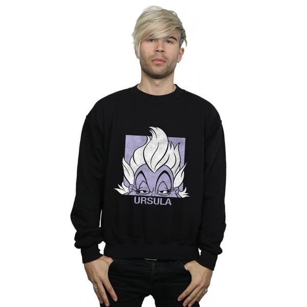 Disney Mens Usrsula Sweatshirt med kortklippt huvud