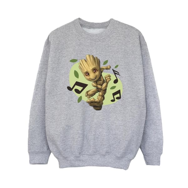 Marvel Pojkar Guardians Of The Galaxy Groot Sweatshirt med musiknoter