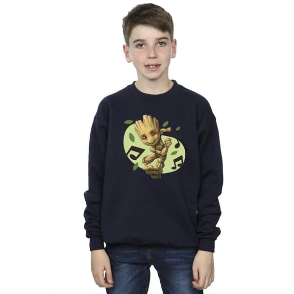 Marvel Pojkar Guardians Of The Galaxy Groot Sweatshirt med musiknoter