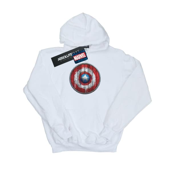 Marvel Mens Captain America Wooden Shield Hoodie