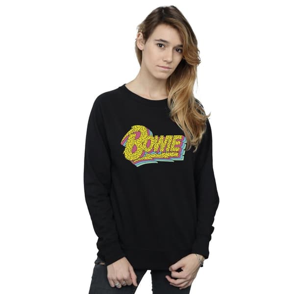 David Bowie Womens/Ladies Moonlight 90s Logo Sweatshirt