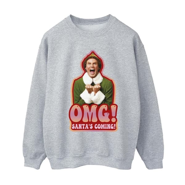 Elf Dam/kvinnor Santa´s Coming Sweatshirt