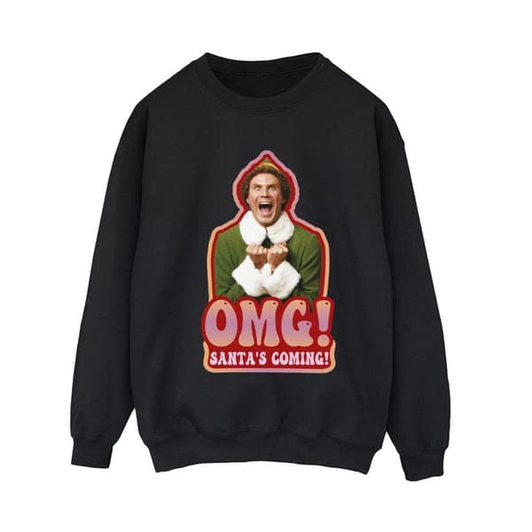 Elf Dam/kvinnor Santa´s Coming Sweatshirt