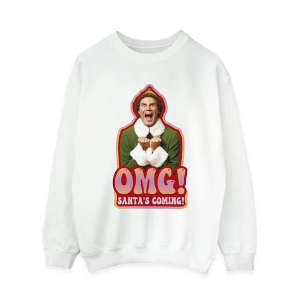 Elf Dam/kvinnor Santa´s Coming Sweatshirt