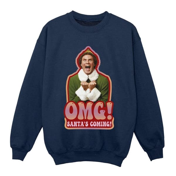 Elf Dam/kvinnor Santa´s Coming Sweatshirt