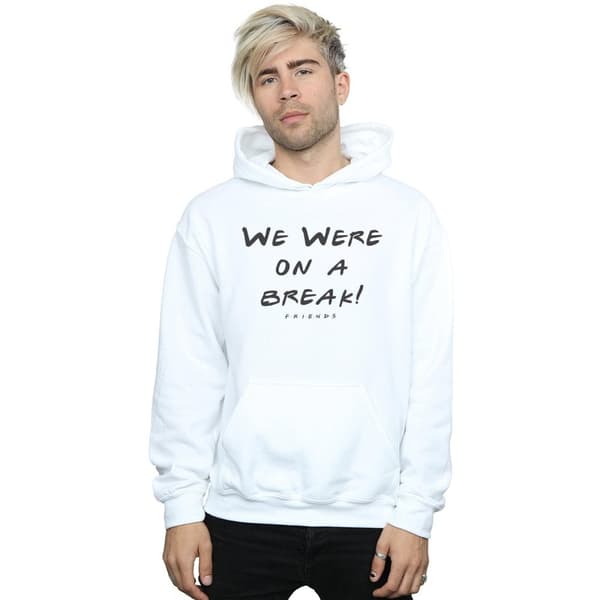 Friends Mens We Were On A Break Text Hoodie