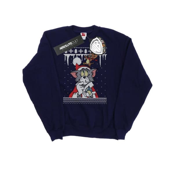 Tom And Jerry Womens/Ladies Christmas Fair Isle Sweatshirt