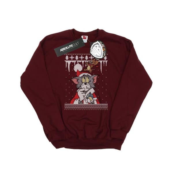 Tom And Jerry Womens/Ladies Christmas Fair Isle Sweatshirt