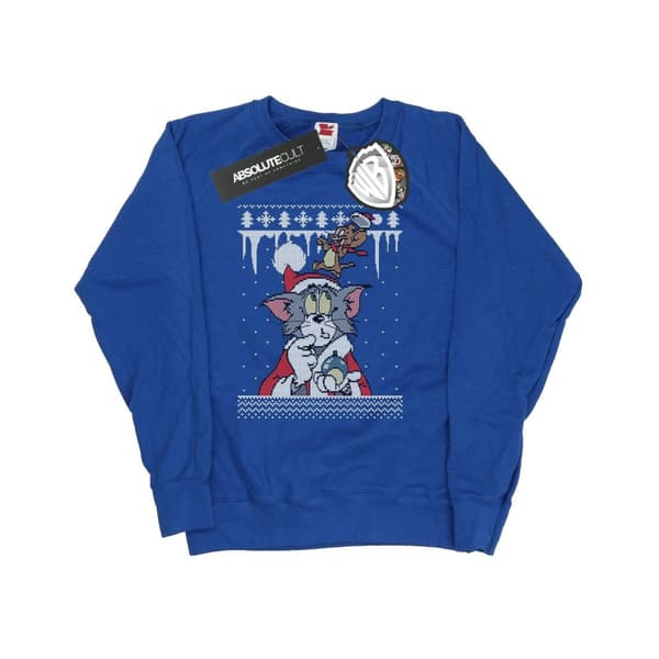 Tom And Jerry Womens/Ladies Christmas Fair Isle Sweatshirt